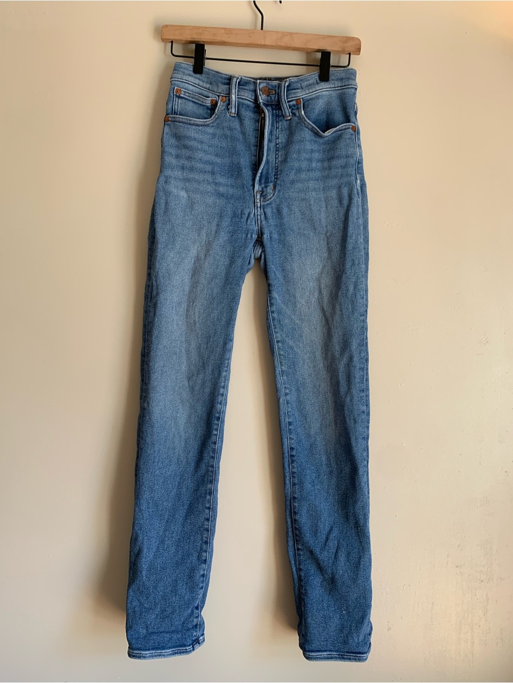 Madewell 27 T The Perfect Vintage Jean Blue Straight Jeans Women Denim Bottoms